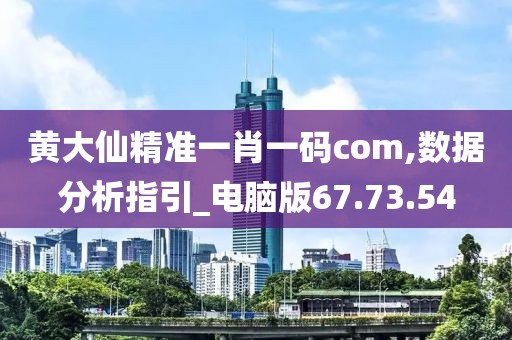 黄大仙精准一肖一码com,数据分析指引_电脑版67.73.54