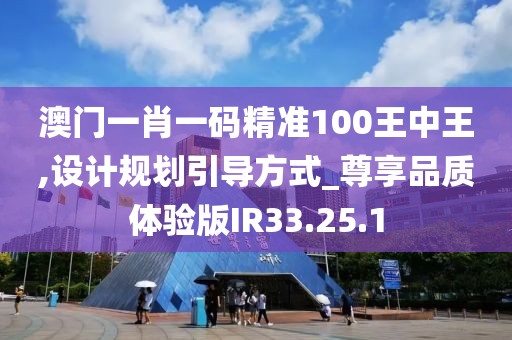 澳门一肖一码精准100王中王,设计规划引导方式_尊享品质体验版IR33.25.1