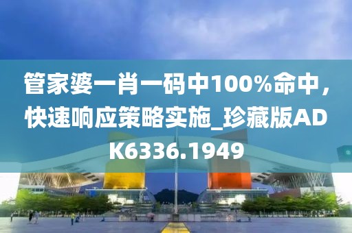 管家婆一肖一码中100%命中，快速响应策略实施_珍藏版ADK6336.1949