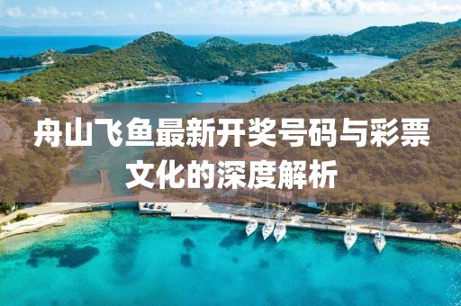 舟山飞鱼最新开奖号码与彩票文化的深度解析