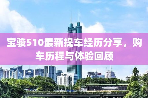 宝骏510最新提车经历分享，购车历程与体验回顾