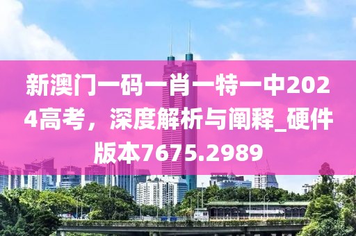 新澳门一码一肖一特一中2024高考，深度解析与阐释_硬件版本7675.2989