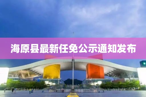 海原县最新任免公示通知发布