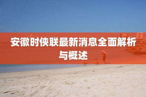 安徽时侠联最新消息全面解析与概述