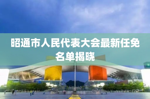 昭通市人民代表大会最新任免名单揭晓
