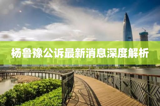 杨鲁豫公诉最新消息深度解析