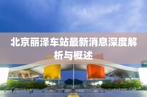 北京丽泽车站最新消息深度解析与概述