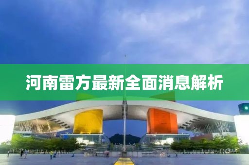 河南雷方最新全面消息解析