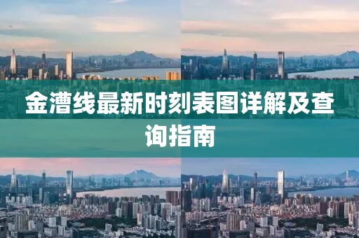 金漕线最新时刻表图详解及查询指南