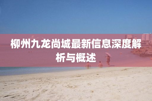 柳州九龙尚城最新信息深度解析与概述