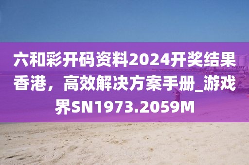 六和彩开码资料2024开奖结果香港，高效解决方案手册_游戏界SN1973.2059M