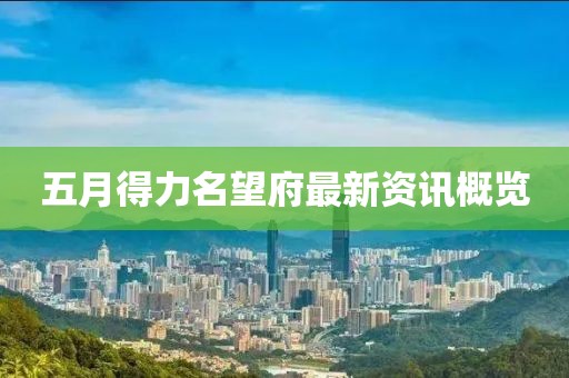 五月得力名望府最新资讯概览