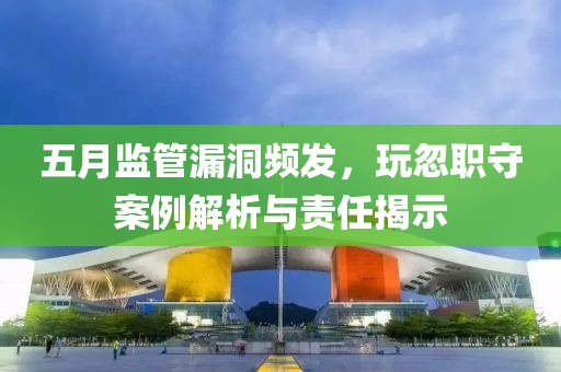 五月监管漏洞频发，玩忽职守案例解析与责任揭示