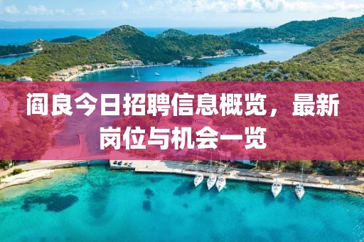 阎良今日招聘信息概览，最新岗位与机会一览