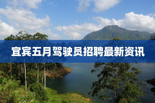 宜宾五月驾驶员招聘最新资讯