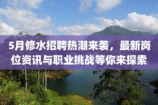 5月修水招聘热潮来袭，最新岗位资讯与职业挑战等你来探索