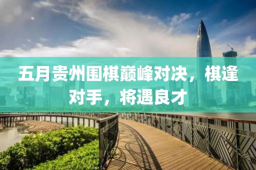 五月贵州围棋巅峰对决，棋逢对手，将遇良才