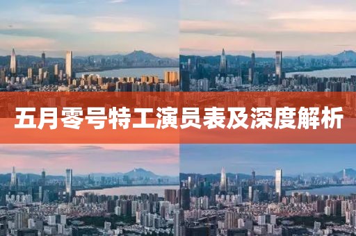 五月零号特工演员表及深度解析