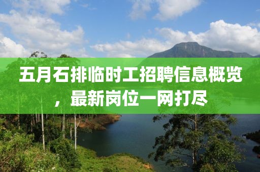 五月石排临时工招聘信息概览，最新岗位一网打尽