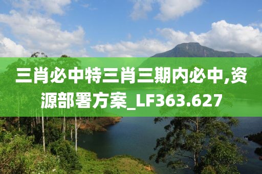 三肖必中特三肖三期内必中,资源部署方案_LF363.627