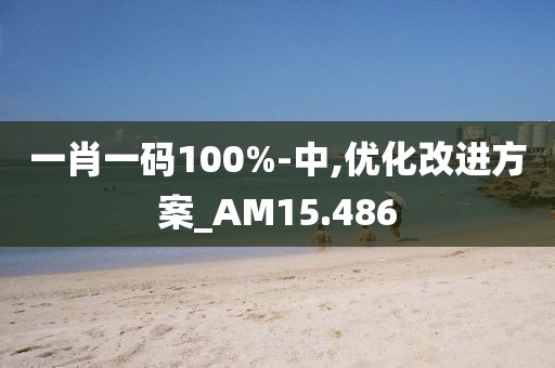 一肖一码100%-中,优化改进方案_AM15.486