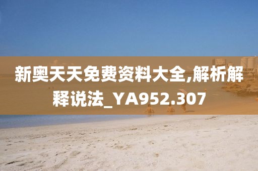 新奥天天免费资料大全,解析解释说法_YA952.307
