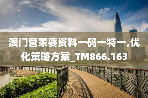 澳门管家婆资料一码一特一,优化策略方案_TM866.163