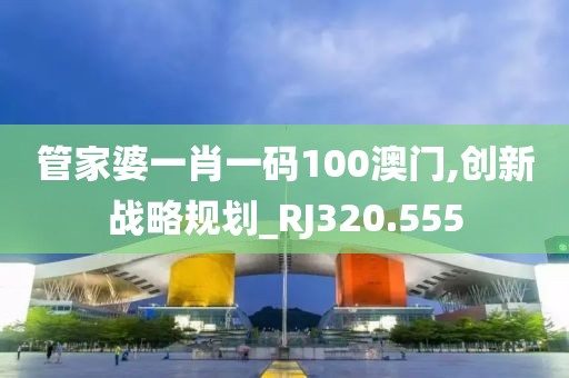 管家婆一肖一码100澳门,创新战略规划_RJ320.555