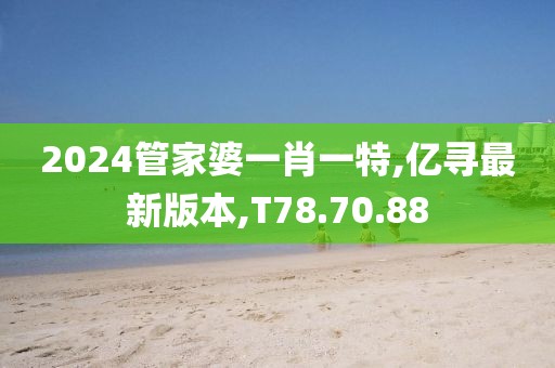 2024管家婆一肖一特,亿寻最新版本,T78.70.88