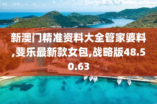 新澳门精准资料大全管家婆料,斐乐最新款女包,战略版48.50.63
