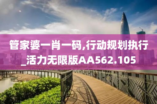 管家婆一肖一码,行动规划执行_活力无限版AA562.105