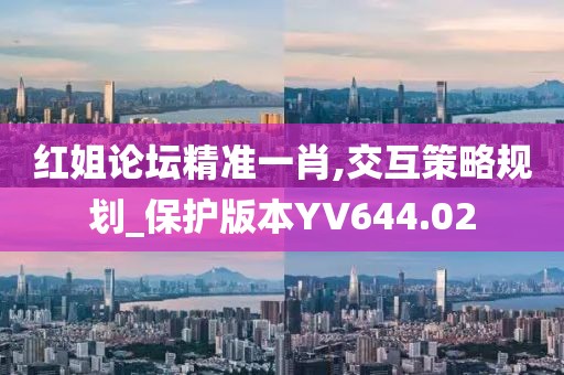 红姐论坛精准一肖,交互策略规划_保护版本YV644.02