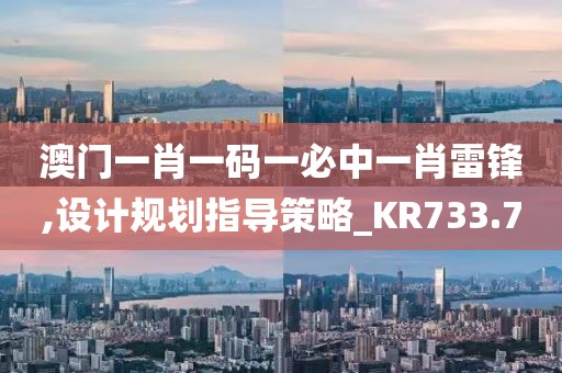 澳门一肖一码一必中一肖雷锋,设计规划指导策略_KR733.7