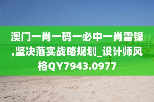 澳门一肖一码一必中一肖雷锋,坚决落实战略规划_设计师风格QY7943.0977