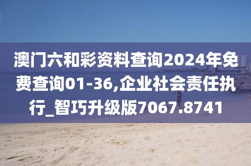 澳门六和彩资料查询2024年免费查询01-36,企业社会责任执行_智巧升级版7067.8741